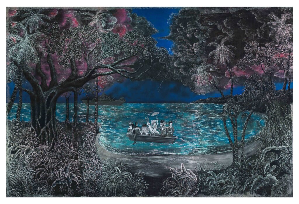 Edouard Duval-Carriéb. 1954, Haiti After Bierstadt—The Landing of Columbus, 2013 Mixed media on aluminum 96 × 144 inches 