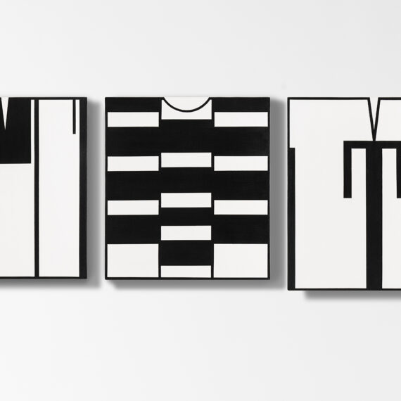 Tania Candiani b. 1974, Mexico Huipiles I, 2017 Pigment, copal ash, and smoke on canvas, in 5 parts Dimensions variable