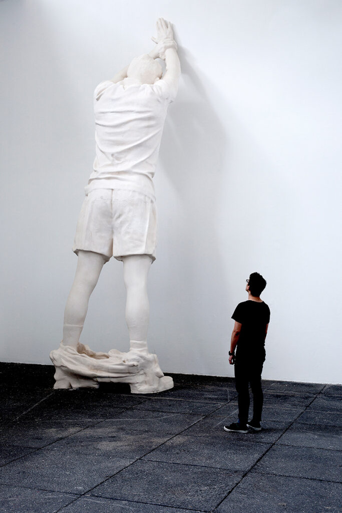 Fernando Sánchez Castillo b. 1970, Spain Student, 2016 Polyurethane and acrylic-based resin 236 1⁄4 inches (height) Fernando Sánchez Castillo b. 1970, Spain Student, 2016 Polyurethane and acrylic-based resin 236 1⁄4 inches (height)