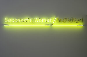 Hank Willis Thomas b. 1976, United States Successful Woman, Angry Men, 2010 Yellow neon 6 × 80 inches