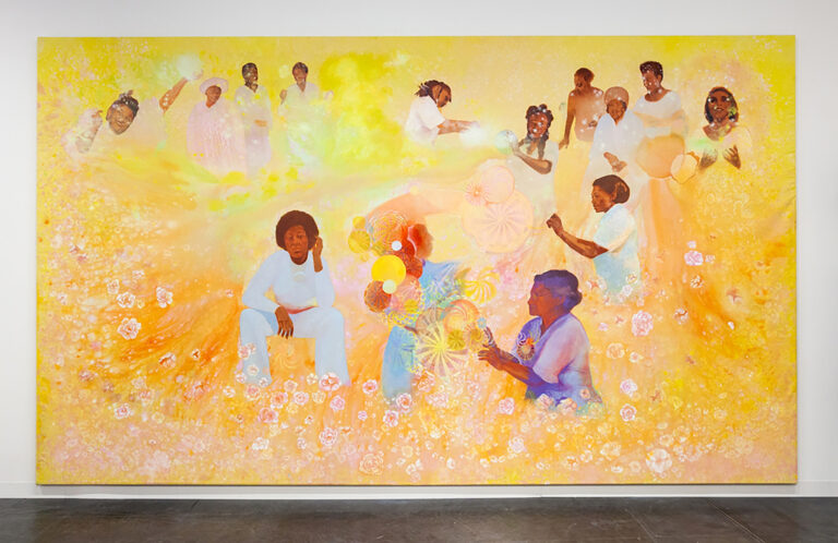 Firelei Baéz b. 1980, Dominican Republic Untitled, 2018 Acrylic on canvas 108 × 192 inches