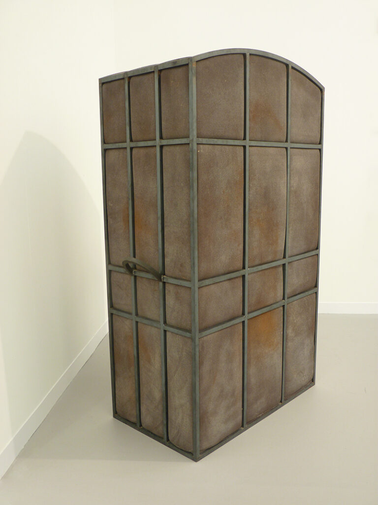 Miroslaw Balka b. 1958, Poland 180 × 105 × 60, 2010 Steel, charcoal, foam, and tea 71 × 41 × 24 inches