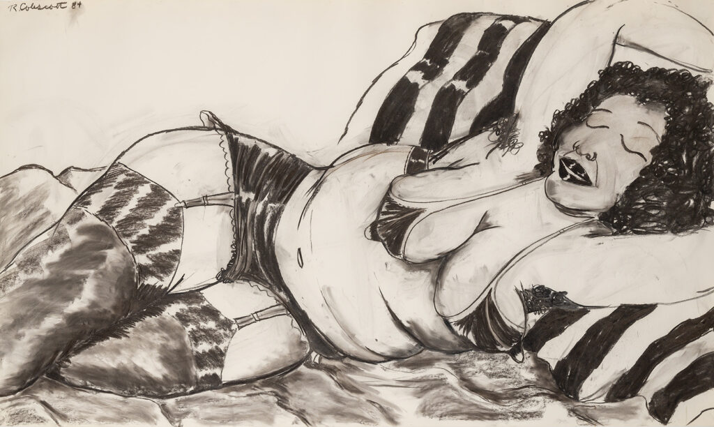 Robert Colescott (b. 1925, United States; d. 2009, United States) Spanish Girl, 1984 Charcoal on paper