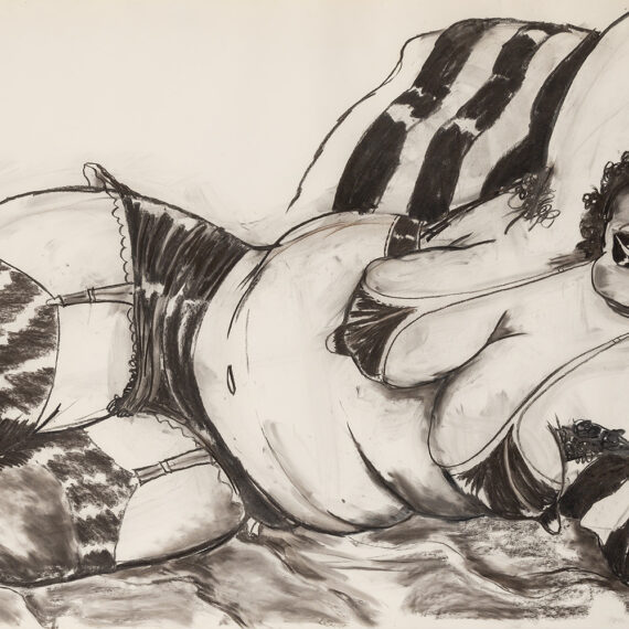 Robert Colescott (b. 1925, United States; d. 2009, United States) Spanish Girl, 1984 Charcoal on paper