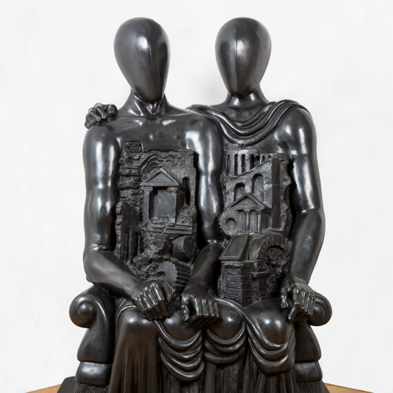 Giorgio de Chirico (b. 1888, Italy; d. 1978, Italy) Gli Archeologi (I Grandi Archeologi), 1968 Bronze, ed. 1/6