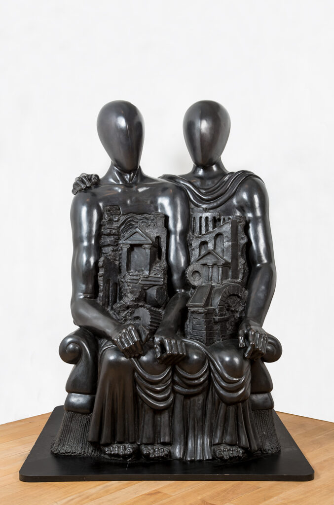 Giorgio de Chirico (b. 1888, Italy; d. 1978, Italy) Gli Archeologi (I Grandi Archeologi), 1968 Bronze, ed. 1/6