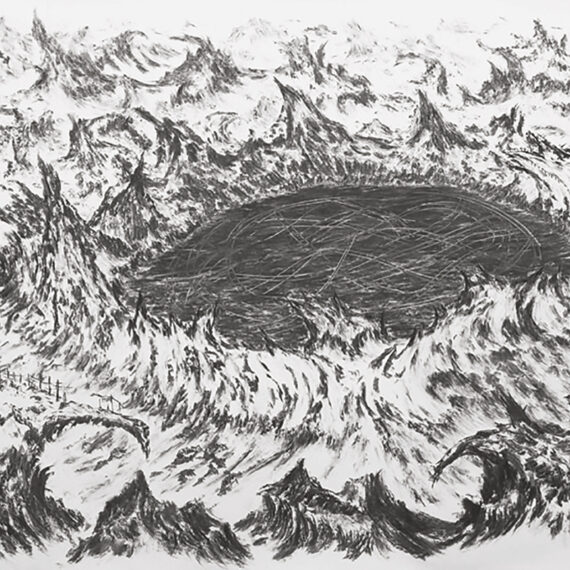 Matías Duville b. 1974, Argentina Esto fue otro lugar, 2010 Charcoal on paper 59 × 128 inches