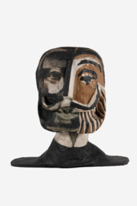 Antonia Eiriz b. 1929, Cuba; d. 1995, United States Untitled (Fidel Castro), ca. 1960 Papier-mâché and ink 18 1⁄2 × 19 × 11 in