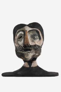 Antonia Eiriz b. 1929, Cuba; d. 1995, United States Untitled (Raúl Castro), ca. 1960 Papier-mâché and ink 18 1⁄2 × 19 × 11 in