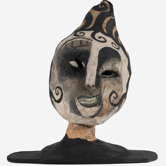 Antonia Eiriz b. 1929, Cuba; d. 1995, United States Untitled (Vilma Espín), ca. 1960 Papier-mâché and ink 21 × 19 × 11 inches