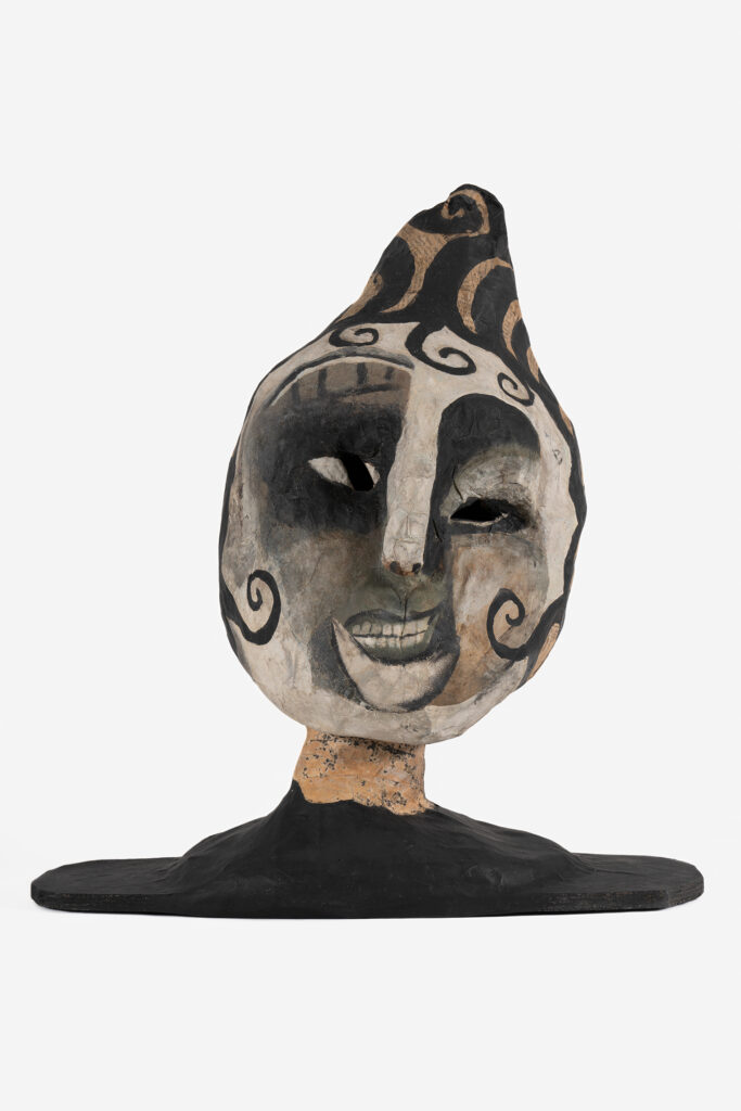 Antonia Eiriz b. 1929, Cuba; d. 1995, United States Untitled (Vilma Espín), ca. 1960 Papier-mâché and ink 21 × 19 × 11 inches