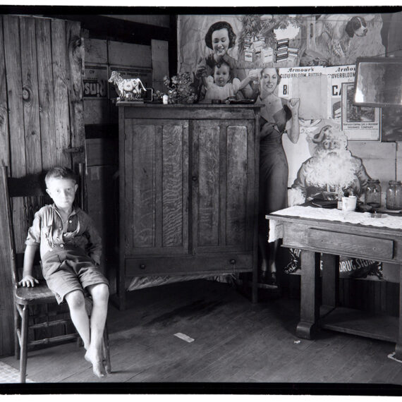 Walker Evans b. 1903, d. 1975, United States West Virginia Living Room (Vicinity Morgantown),1935, 1969 Gelatin silver print 8 × 10 inches