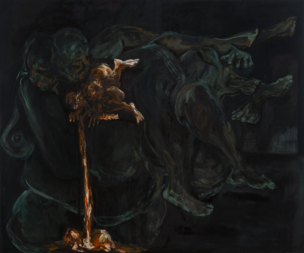 Márcia Falcão (b. 1985, Brazil) Dengo, da série Monumentais, 2024 Oil and oil stick on canvas