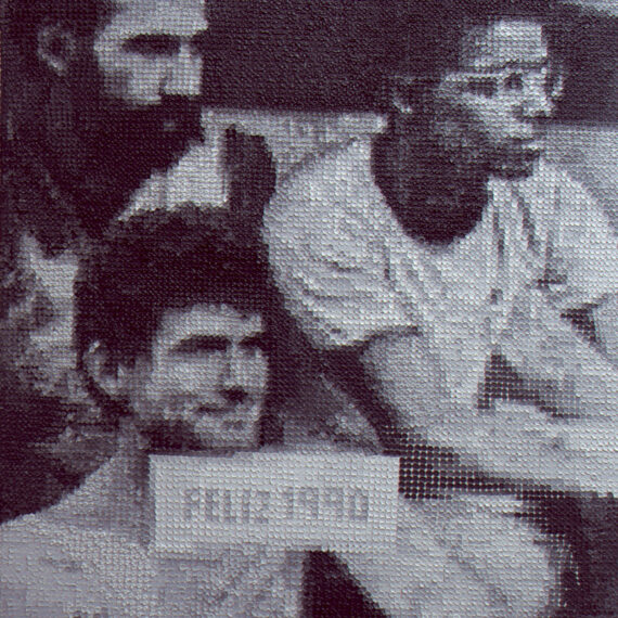 René Francisco Rodríguez b. 1960, Cuba Feliz 1990, 2006 Oil on canvas, wood, and video Documentation 50 3⁄8 × 105 1⁄8 inches