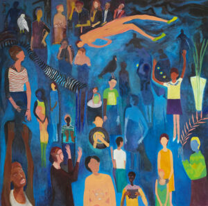 Nereida Garcia Ferraz (b. 1954, Cuba) Nadabas Sin Oir, Sin Ver (You Swam Without Hearing, Without Seeing), 2023 Oil on canvas