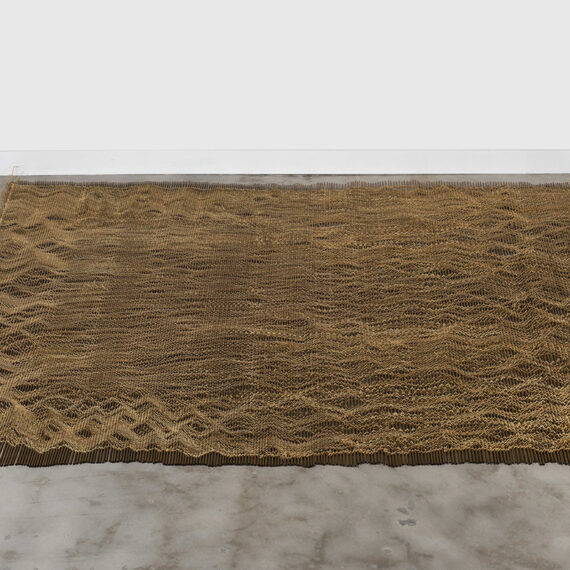 Ximena Garrido-Lecca b. 1980, Peru Aleaciones con memoria de forma II, 2014 Bronze and reed 157 1⁄2 × 118 inches
