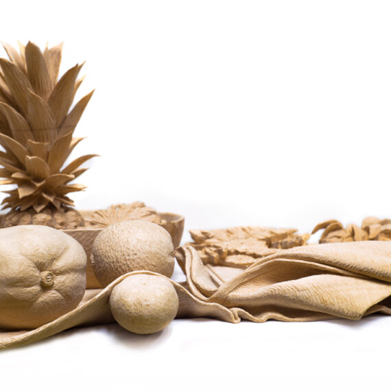 Inti Hernández b. 1976, Cuba Tenemos hambre, tenemos tiempo, 2016 Carved wood 191⁄2 × 16 × 81⁄2 inches