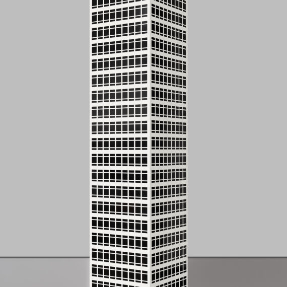 Julian Opie b. 1958, England Modern Tower No. 10, 2001 Vinyl and paint on wood 89 3⁄4 × 17 1⁄4 × 17 1⁄4 inches