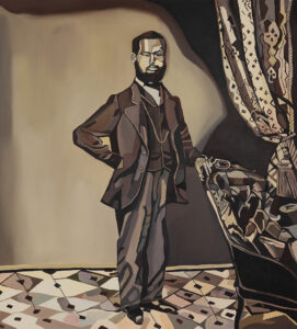 Joy Labinjo (b. 1994, United Kingdom) Staring into the Abyss, 2021 Oil on canvas