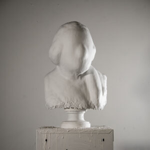Reynier Leyva Novo (b. 1983, Cuba) What It Is, What It Has Been (George Washington), 2023 Stereolithography 3D print, acrylic white paint, plaster, and video