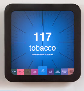 Rafael Lozano Hemmer b. 1967, Mexico Zero Noon, 2013 Computer, software, and HD screen 17 × 17 × 4 inches