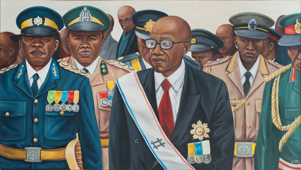 Zemba Luzamba (b. 1973, Congo) The Movement, 2016 Oil on canvas