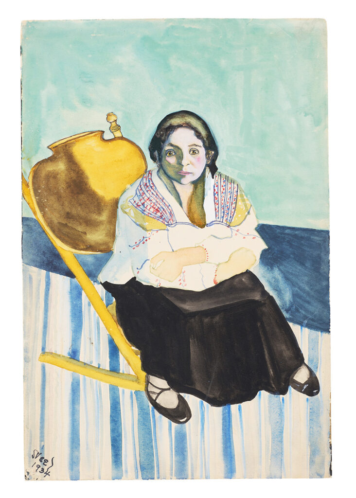 Alice Neel (b. 1900, United States; d. 1984, United States) Erica, 1934 Watercolor on paper