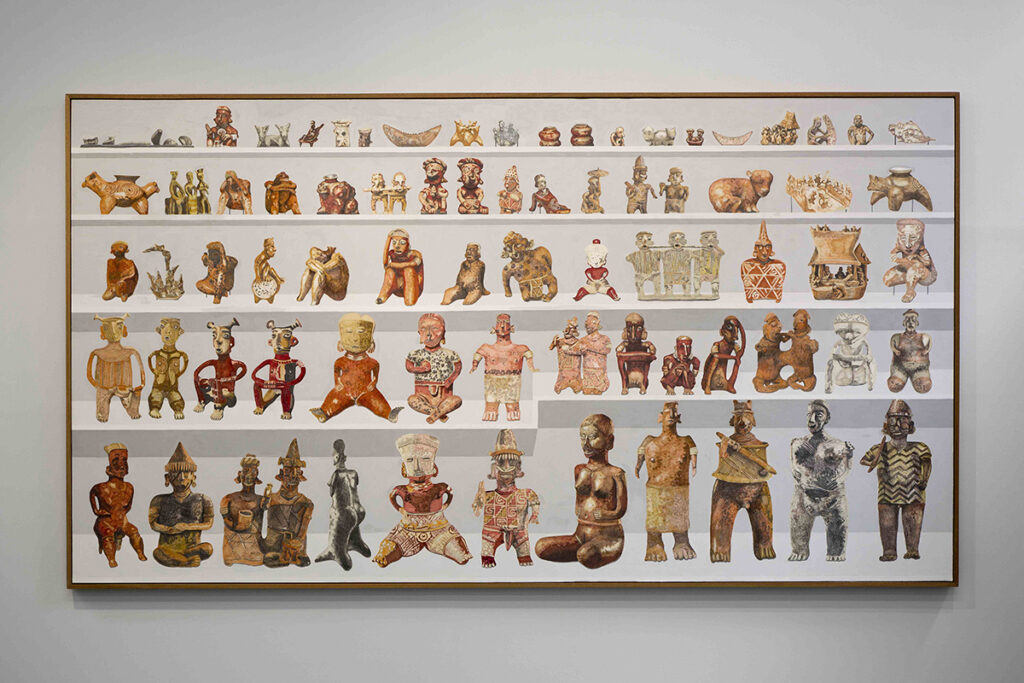 Gala Porras-Kim b. 1984, Colombia 78 West Mexico Ceramics from LACMA Collection: Nayarit Index, 2017 Graphite, colored pencil, and ink on paper 73 3⁄4 × 133 7⁄8 inches