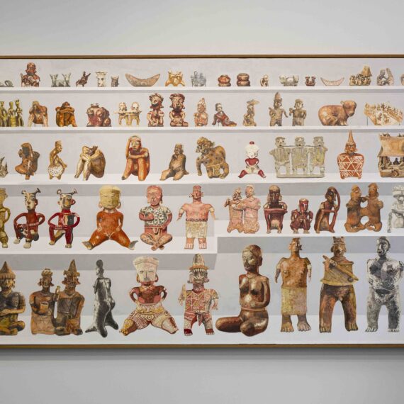 Gala Porras-Kim b. 1984, Colombia 78 West Mexico Ceramics from LACMA Collection: Nayarit Index, 2017 Graphite, colored pencil, and ink on paper 73 3⁄4 × 133 7⁄8 inches