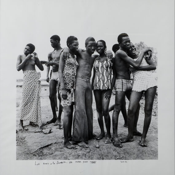 Malick Sidibé (b. 1936, Mali; d. 2016, Mali) Les amis à la chaussée, 1976, 1976 (printed 2012) Gelatin silver print