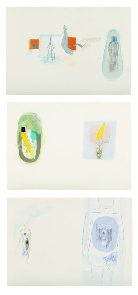 Amy Sillman (b. 1955, United States) Untitled, 2000 Three watercolor and ink on paper