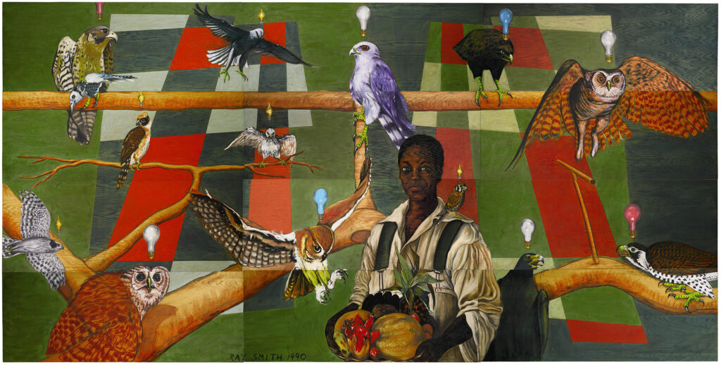 Ray Smith (b. 1959, United States) El rapto de las frutas, 1990 Oil on panel, in twelve parts