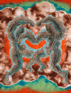 Didier William (b. 1983, Haiti) Kisa n’ap fe ansamn, 2020 Wood carving, ink, and acrylic on wood panel