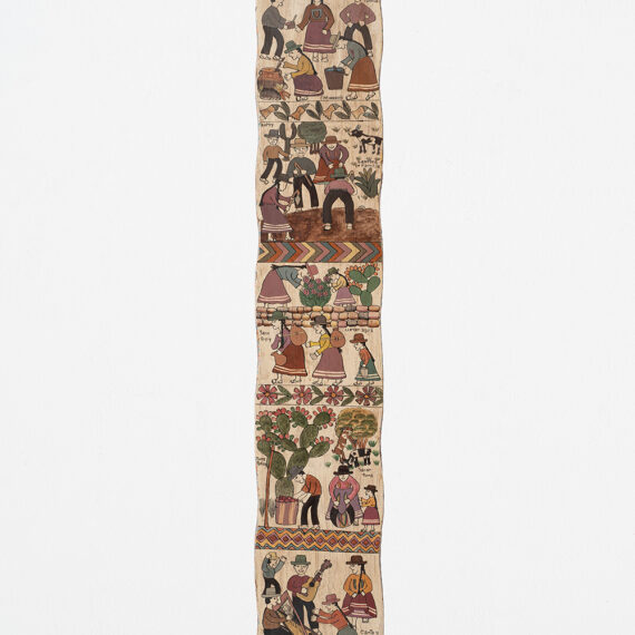 Gaudencia Yupari Quispe (b. 1966, Peru) Tabla tradicional, 1992 Paint on wood