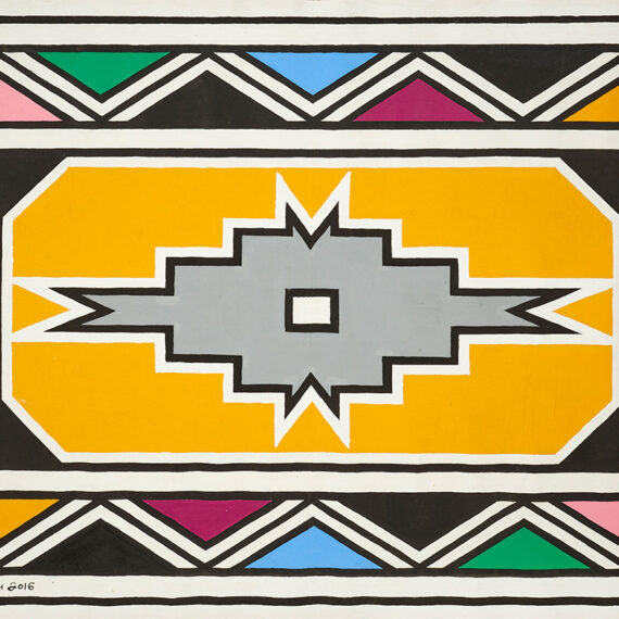 Esther Mahlangu (b. 1935, South Africa) Untitled, 2016 Acrylic on canvas