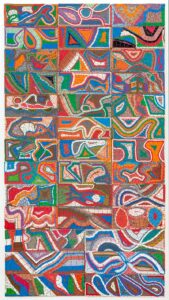 Elias Sime (b. 1968, Ethiopia) Tightrope 5.7, 2009–14 Reclaimed electrical wires on panel