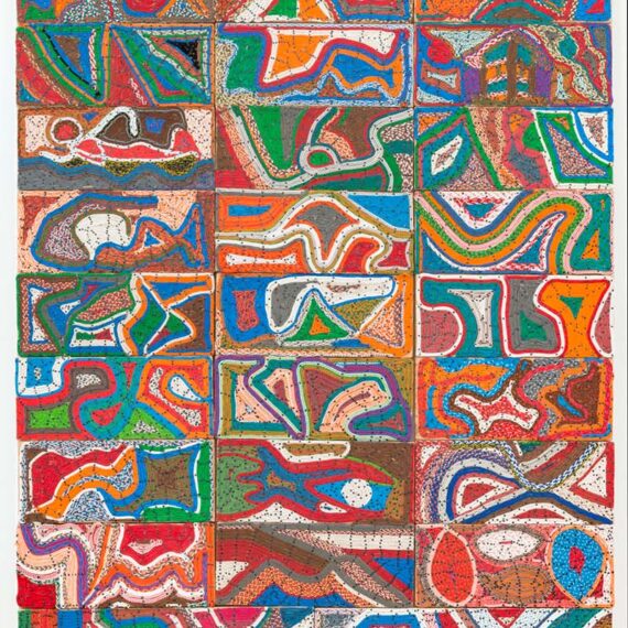 Elias Sime (b. 1968, Ethiopia) Tightrope 5.7, 2009–14 Reclaimed electrical wires on panel