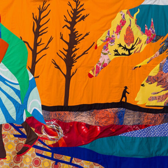 Christopher Myers (b. 1974, United States) How to Name a Famine, a Fire, a Flood, 2019 Appliqué fabric