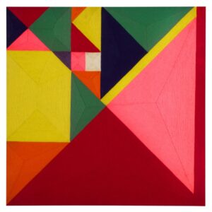 Eduardo Terrazas (b. 1936, Mexico) 2.28, from the series Tablas, 1972 Wool yarn on panel with Campeche wax