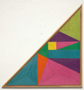 Eduardo Terrazas (b. 1936, Mexico) 2.30, from the series Tablas, 1972 Wool yarn on panel with Campeche wax