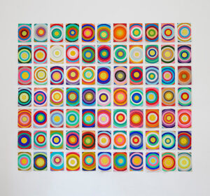 Polly Apfelbaum (b. 1955, United States) Sun Target Drawings, 2018 Gouache on paper