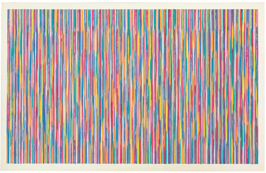 Gene Davis (b. 1920, United States; d. 1985, United States) Monet's Garden, 1980 Acrylic and graphite on canvas