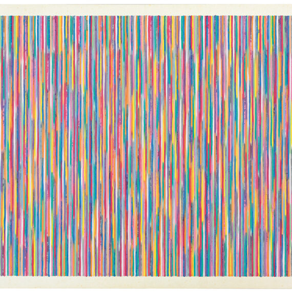 Gene Davis (b. 1920, United States; d. 1985, United States) Monet's Garden, 1980 Acrylic and graphite on canvas