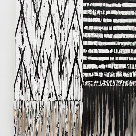 Patrick Dean Hubbell (b. 1986, United States) You Brought The New Day To Me, 2019 Oil, acrylic, oil stick, enamel, and sewn thread on canvas