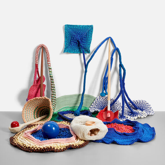 Maria Nepomuceno (b. 1976, Brazil) Untitled, 2015 Beads, wood, resin, and clay