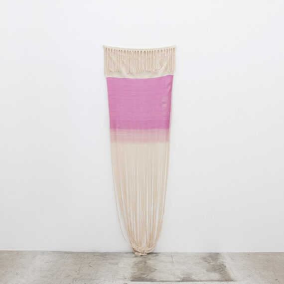 Frances Trombly (b. 1976, United States) Pink Silk with Canvas, 2013 Hand-dyed, handwoven silk and cotton