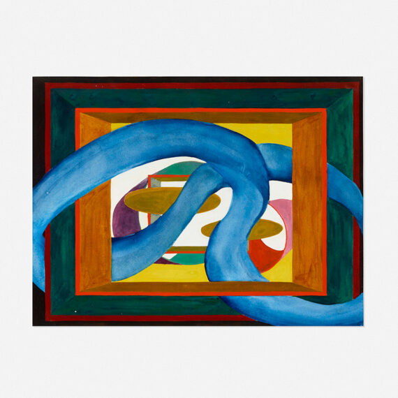 Al Held (b. 1928, United States; d. 2004, United States) Primo 10, 1990 Watercolor and graphite on paper mounted on panel