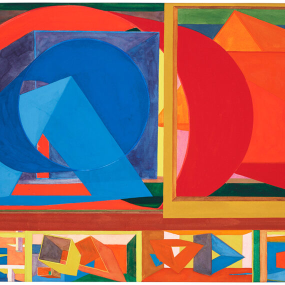 Al Held (b. 1928, United States; d. 2004, United States) Primo 10, 1990 Watercolor and graphite on paper mounted on panel