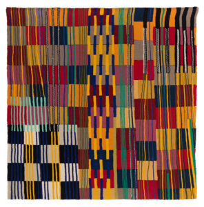 Teresa Lanceta (b. 1951, Spain) Tejida abtraccion (Cuadrados), 2000 Mixed media on wool and cotton