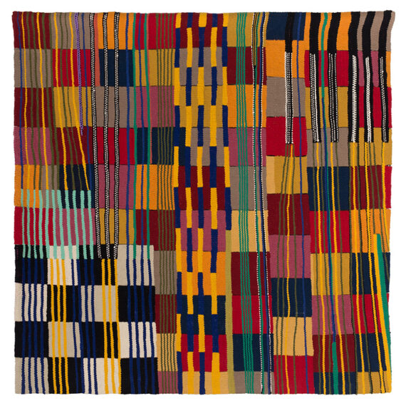 Teresa Lanceta (b. 1951, Spain) Tejida abtraccion (Cuadrados), 2000 Mixed media on wool and cotton